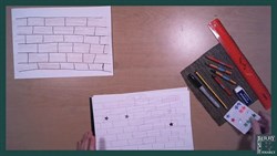 draw and colour a brickwall